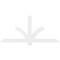 Ekena Millwork Redmond Architectural Grade PVC Gable Bracket, 72"W x 33"H x 2"D x 4"F, 11/12 Pitch GBP072X33X0204RED00 - alternate 5
